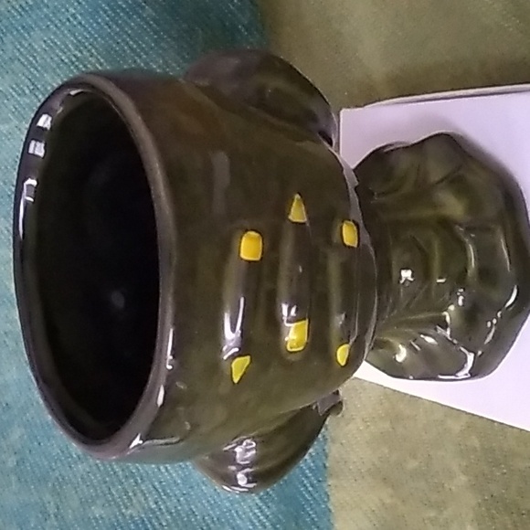 Trader Sams Grog Grotto Shrunken Zombie Head Green Tiki Mug 1st Edition Glossy - Picture 3 of 10